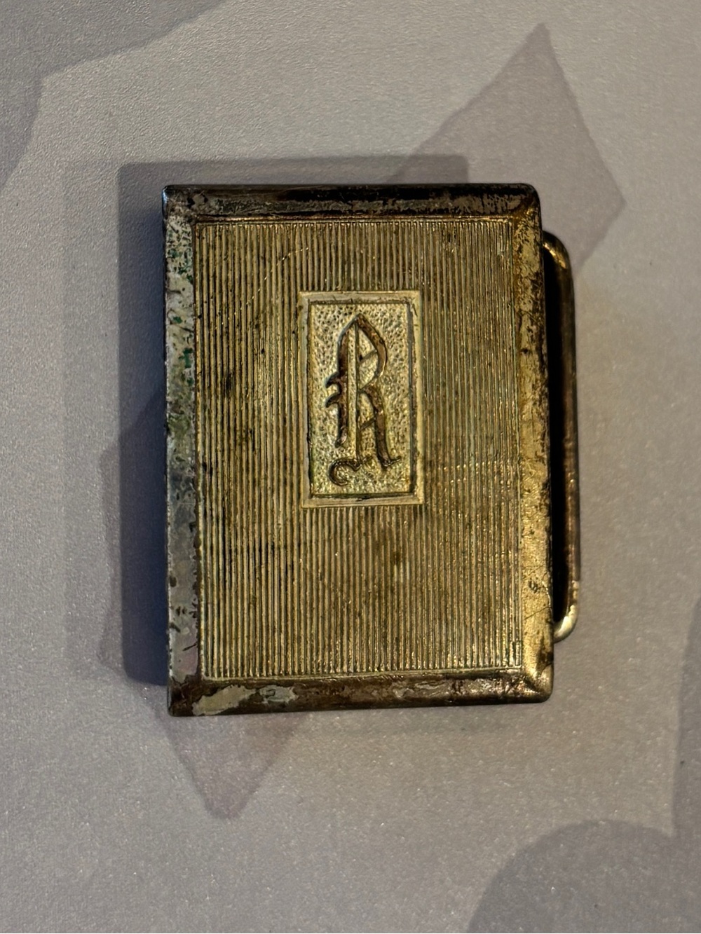 🩶 Vintage Hickok Sterling Art Deco Initial R Belt Buckle 🩶